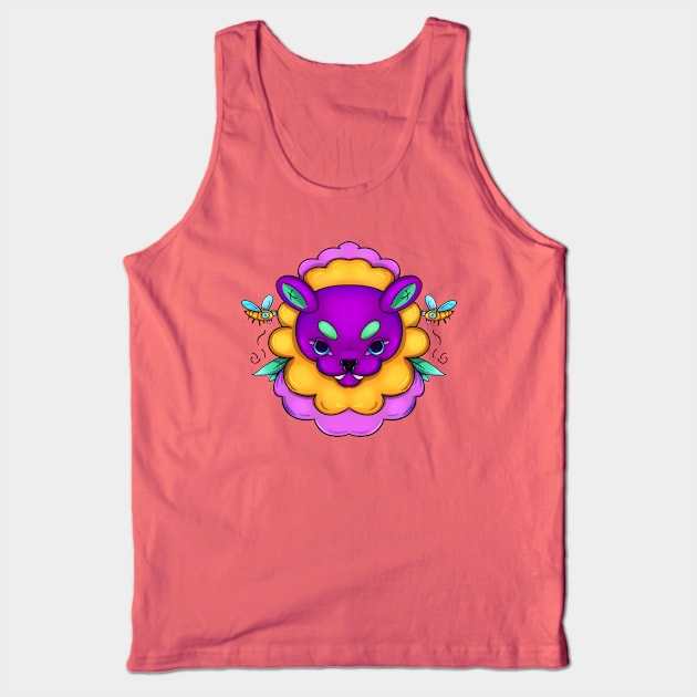 Bear Flower Tank Top by TaliDe